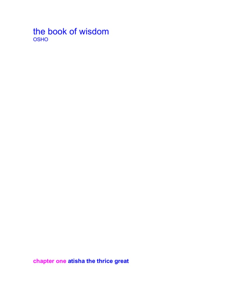 Osho The Book of Wisdom PDF