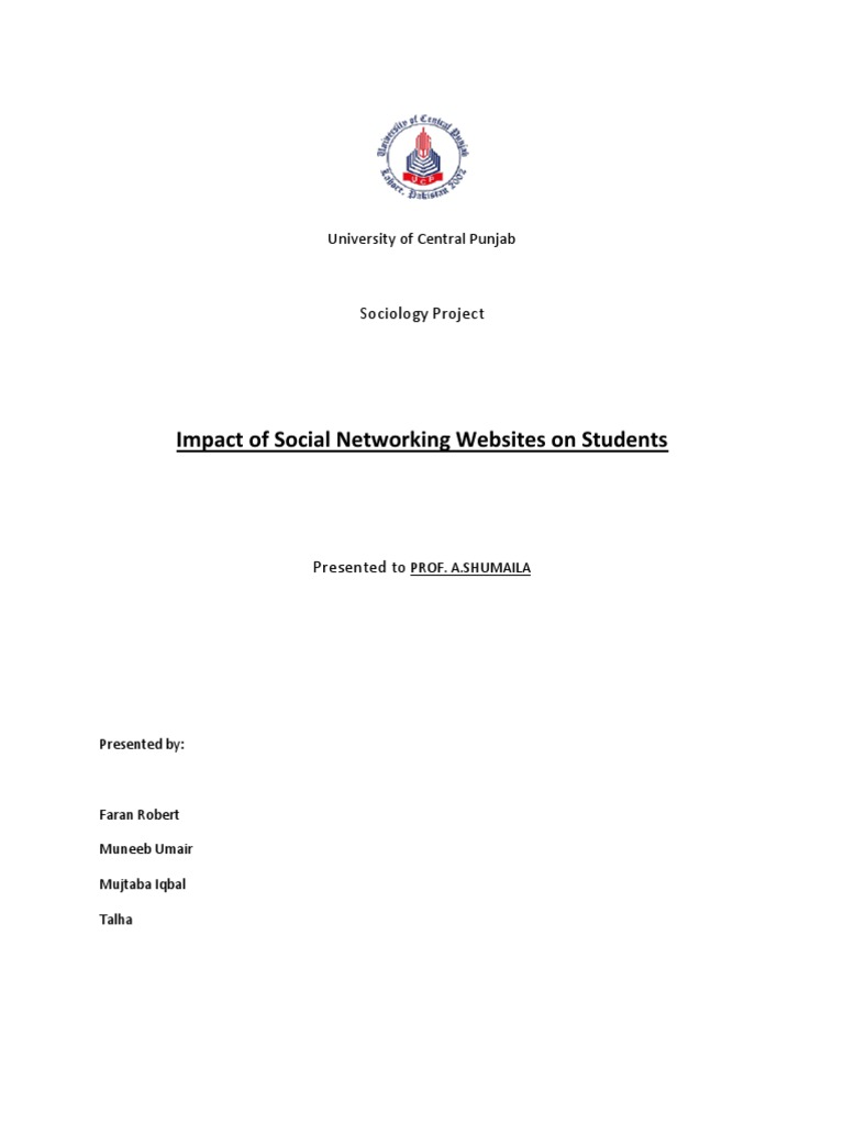 Impact of Social Media On Youth | PDF | Social Networking Service ...