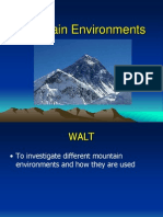 Geography Lesson 1 Mountain Environments