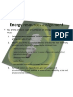 Energy Resources Assignment
