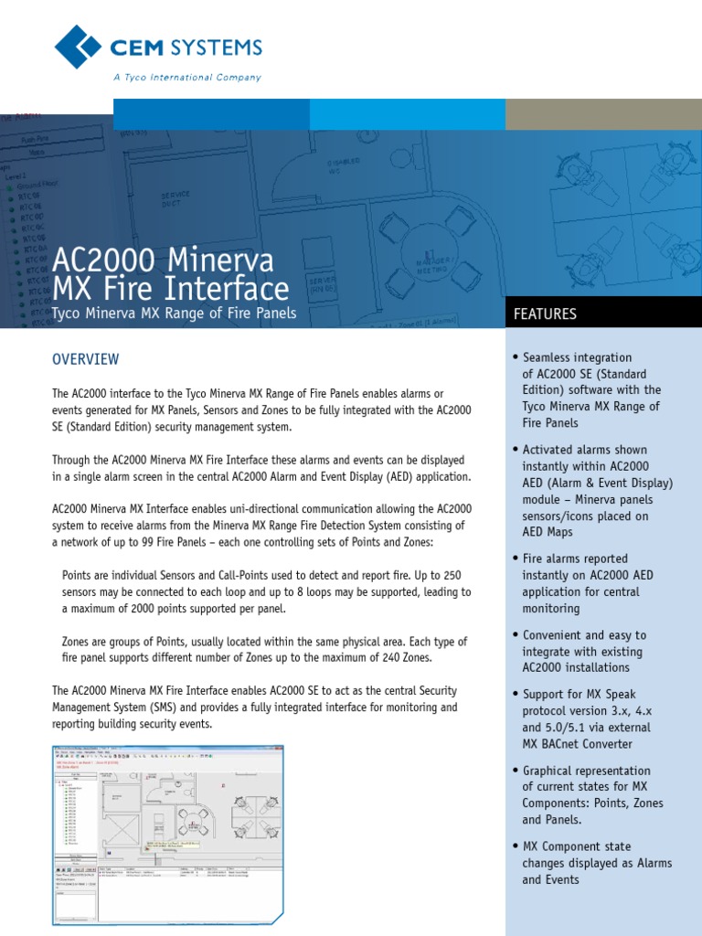 AC2000 Minerva MX Fire Interface Guide | PDF | Access Control ...