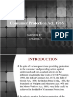 Consumer Protection Act, 1986: Submitted by - Group No. 7