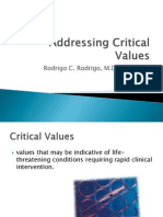 Addressing Criticial Values
