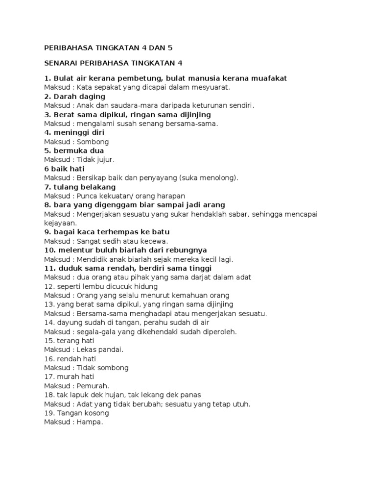 Unduh Gratis Gambar Peribahasa Tingkatan 4 Dan 5 Terbaru oleh www.cikimm.com