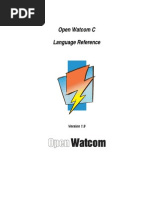 Open Watcom C Language Reference