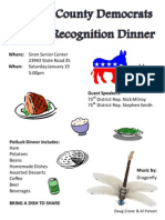 Annual Recognition Dinner Flyer