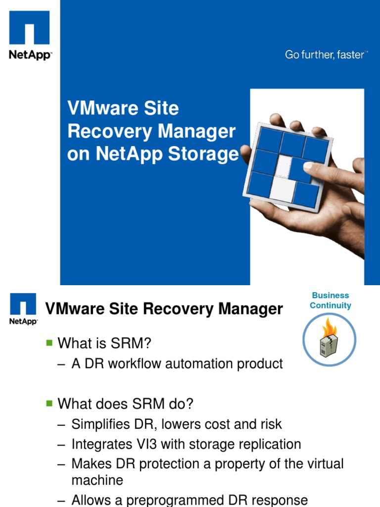 VMware Site Recovery Manager On NetApp Storage | PDF | Information ...
