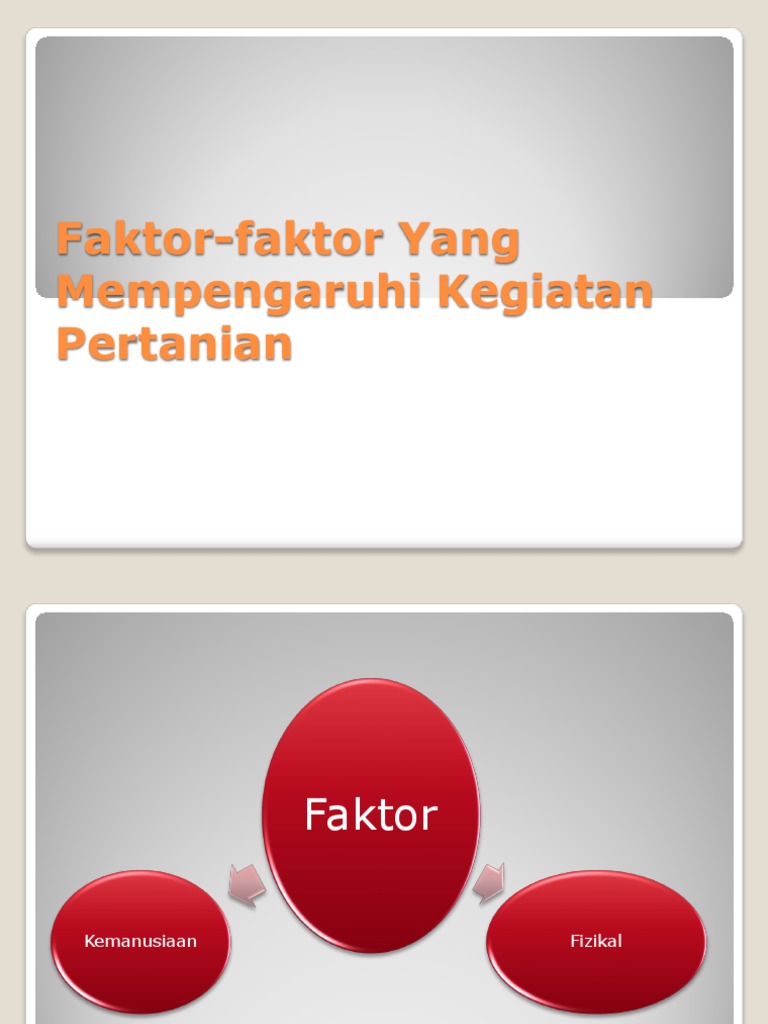 Faktor Mempengaruhi Pertanian Pdf