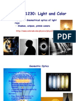 Physics 1230: Light and Color: - Topic 4