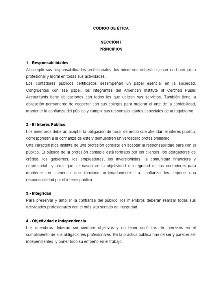 Codigo de Etica Del Auditor | PDF | Contabilidad | Auditoría