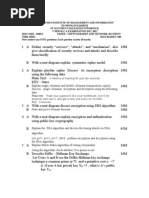 Cryptography Model Question Paper Mca 5th Sem