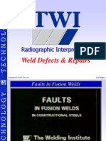 TWI Radiographic Interpretation. (Weld Defects & Repair)