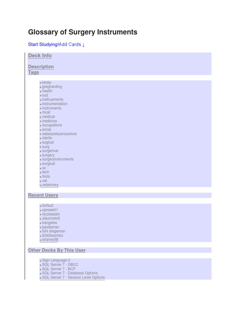 Surgical Instruments | PDF | Medical Equipment