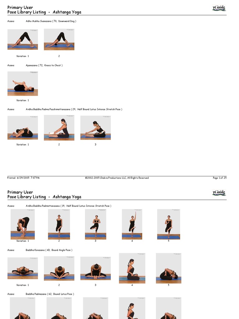 Ashtanga Yoga Poses | PDF | Asana | Spirituality