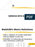 MathCAD Lecture 2