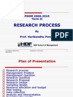 Research Process: PGDM 2008-2010 Term II