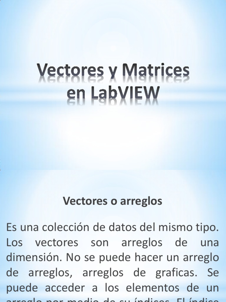 Vectores en Labview | PDF