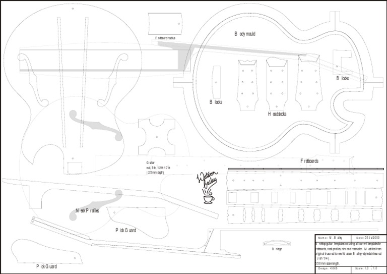 Archtop Guitar Plans With F Styling PDF Guitars Musical Instruments
