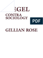 Gillian Rose Hegel Contra Sociology