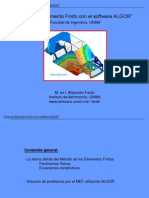 "Curso de Elemento Finito Con El Software ALGOR": Facultad de Ingeniería, UNAM
