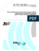 Universal Mobile Telecommunications System (UMTS) Radio Resource Management Strategies (3GPP TR 25.922 Version 7.1.0 Release 7)