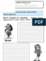 Writingdessciptions 6ºc