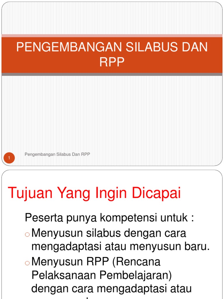 Panduan Pengembangan Silabus dan RPP | PDF | Karier & Perkembangan