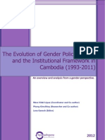 The Evolution of Gender Policies, Laws and the Institutional Framework in Cambodia (1993-2011)