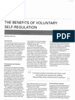 The Benefits of Voluntary: Self-Regulation