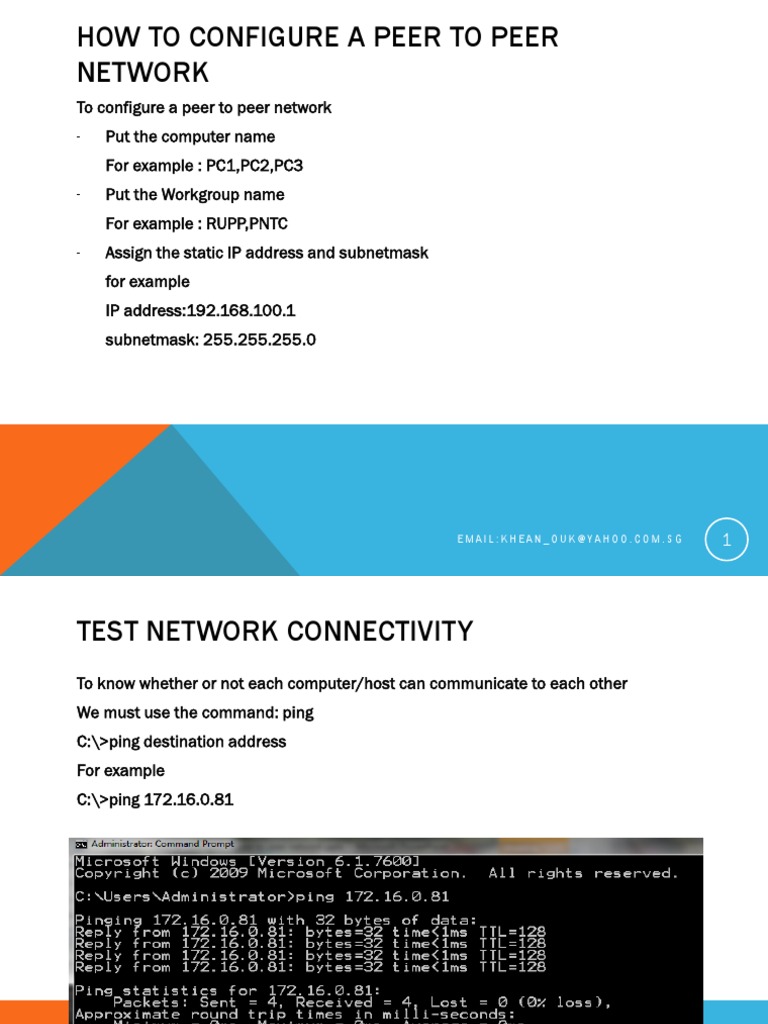 Peer-to-Peer Network Configuration Guide | PDF | Active Directory ...