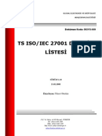 Uekae Bgys0013-Iso Iec 27001 Denetim Listesi