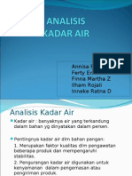 Analisa Kadar Air