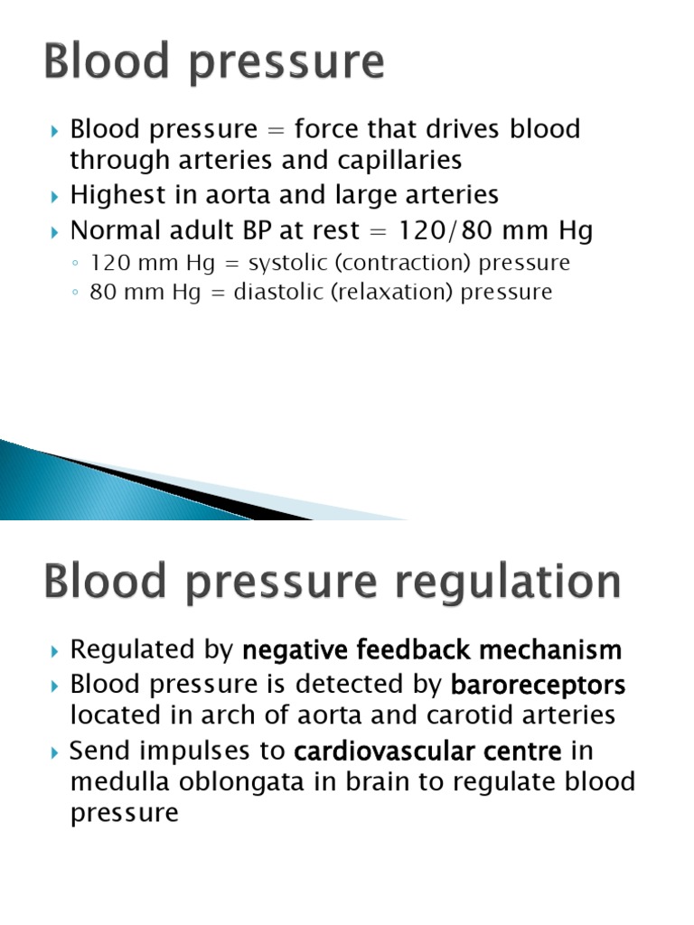 Blood Pressure Force That Drives Blood Through Arteries and Capillaries