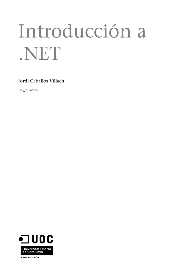 Introduccion .NET ByPriale | PDF | .NET Framework | Microsoft Visual Studio