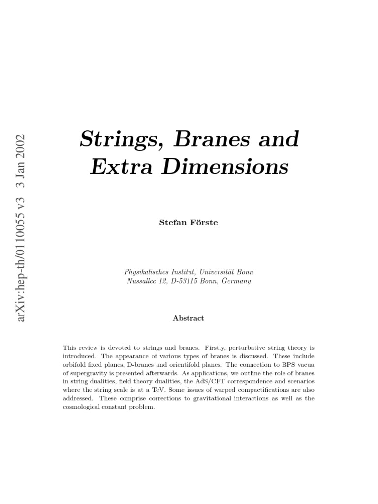 Strings, Branes, and Extra Dimensions | PDF | String Theory | Gauge Theory