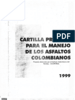 Cartilla Practica para el manejo de los Asfaltos Colombianos