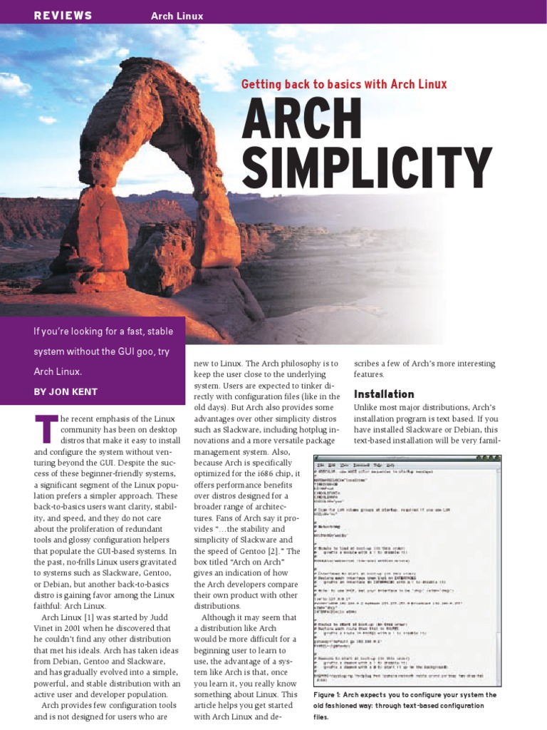 Arch Linux Review | PDF | Linux Distribution | Free Software Projects