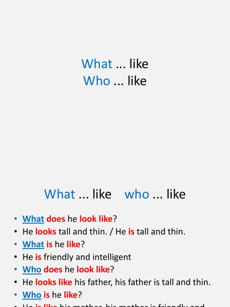 What Like Who Like | PDF