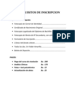 Requisitos de Inscripcion