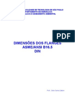 DIMENSIONAMENTO DE FLANGES (ANSI)