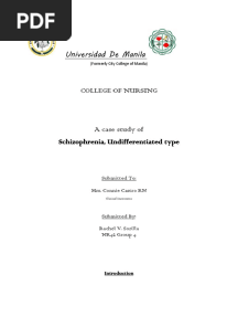 Case Study Schizoprenia