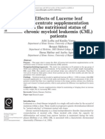 Effects of Lucerne Leaf Concentrate Supplementation On The Nutritional Status of Chronic Myeloid Leukemia (CML) Patients