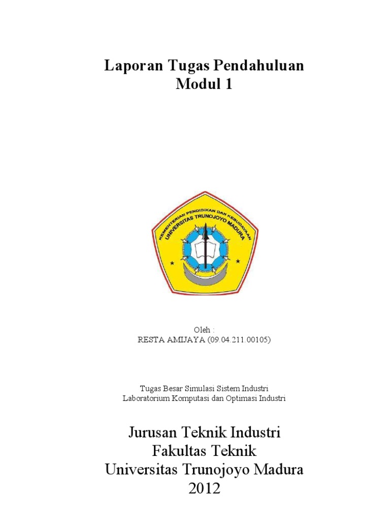 Tugas Pendahuluan Modul 1 Simulasi Sistem Industri | PDF