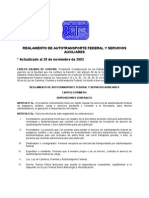 Reglamento de Autotransporte Federal y Servicios Auxiliares