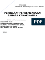 Peringkat Perkembangan Bahasa Kanak-Kanak