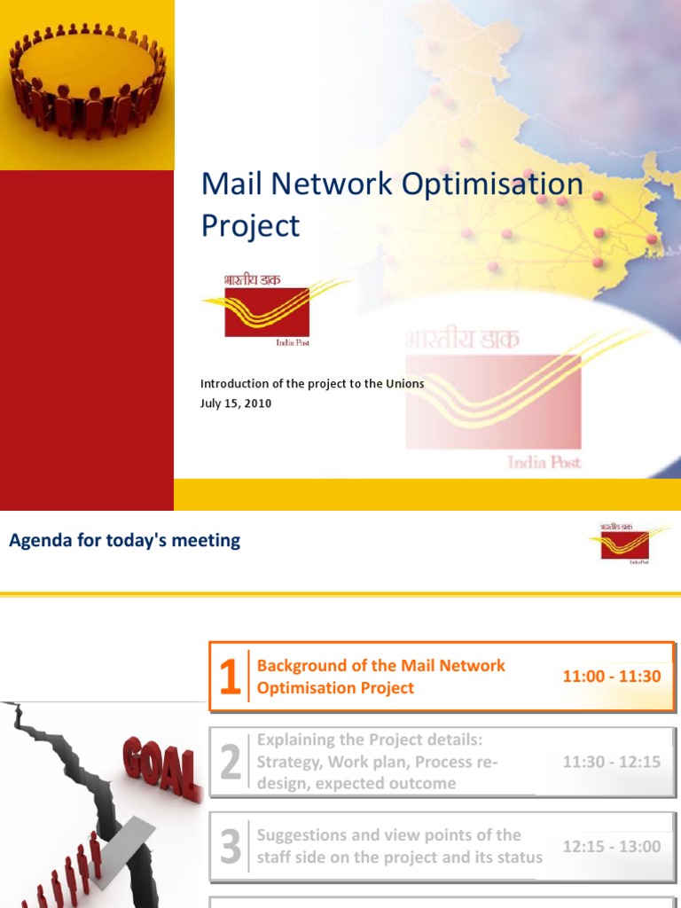 McKinsey India Post Mail Network Optimization Project Program