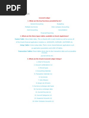 General Ledger