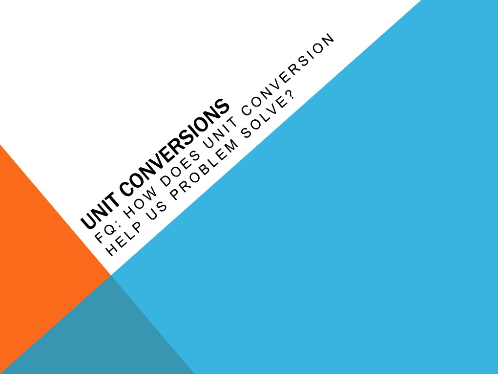 5 5 Unit Conversion | PDF | Business | Teaching Methods & Materials
