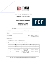 Soalan Pertengahan Semester MSU