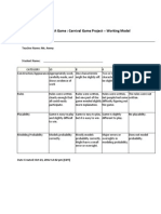 Carnival Game Rubric (Working Model)